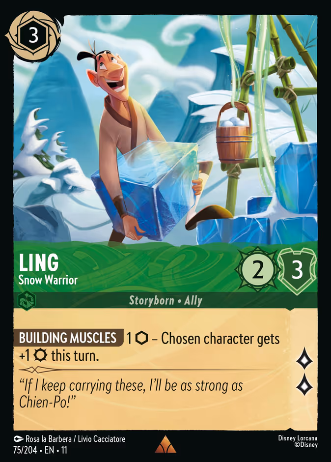 Ling - Snow Warrior — Winterspell #75 (Disney Lorcana card)