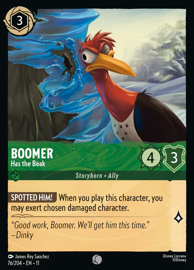 Boomer - Has the Beak — Winterspell #76 (Disney Lorcana card)