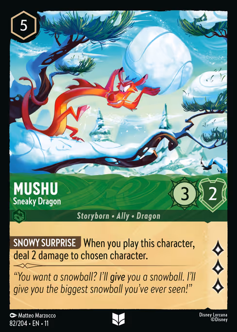 Mushu - Sneaky Dragon (Winterspell #82)