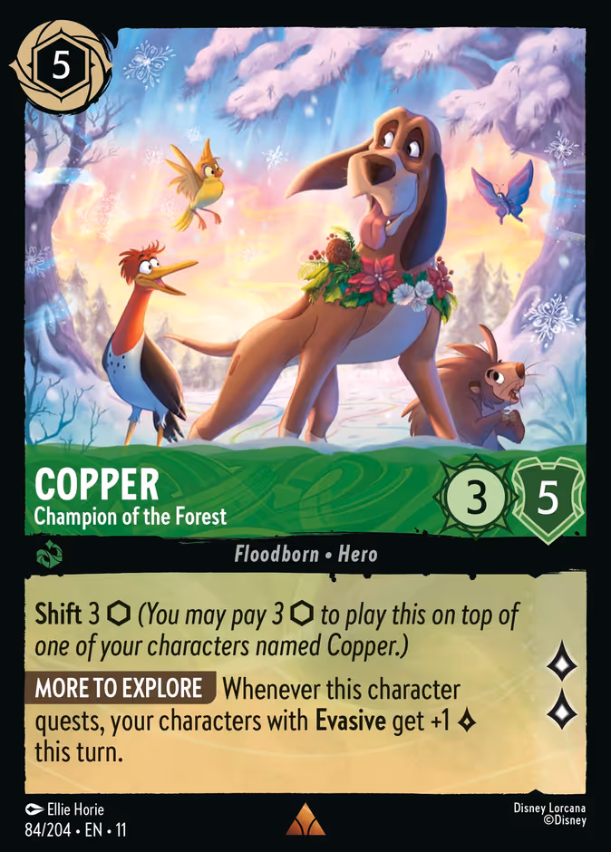 Copper - Champion of the Forest — Winterspell #84 (Disney Lorcana card)