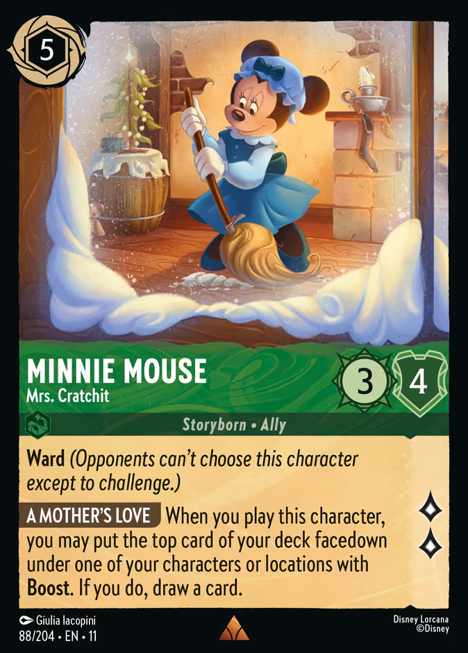 Minnie Mouse - Mrs. Cratchit — Winterspell #88 (Disney Lorcana card)