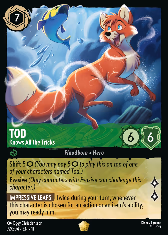 Tod - Knows All the Tricks — Winterspell #92 (Disney Lorcana card)