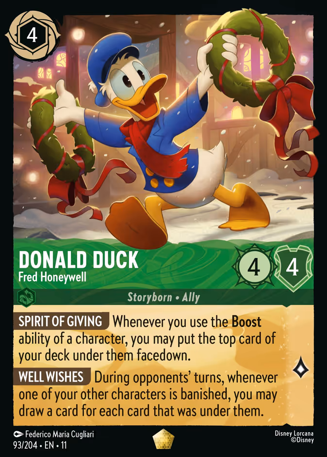Donald Duck - Fred Honeywell — Winterspell #93 (Disney Lorcana card)