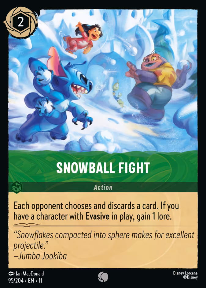 Snowball Fight — Winterspell #95 (Disney Lorcana card)