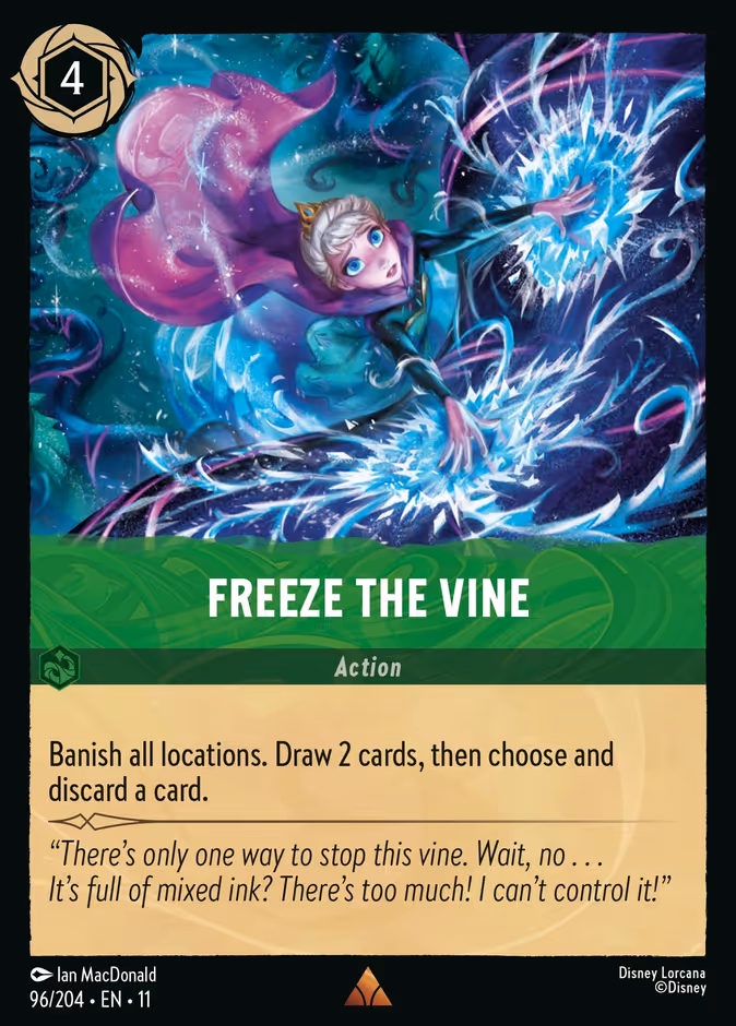 Freeze the Vine — Winterspell #96 (Disney Lorcana card)