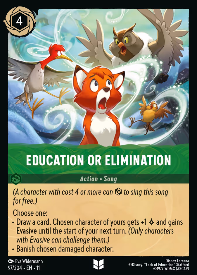 Education or Elimination — Winterspell #97 (Disney Lorcana card)