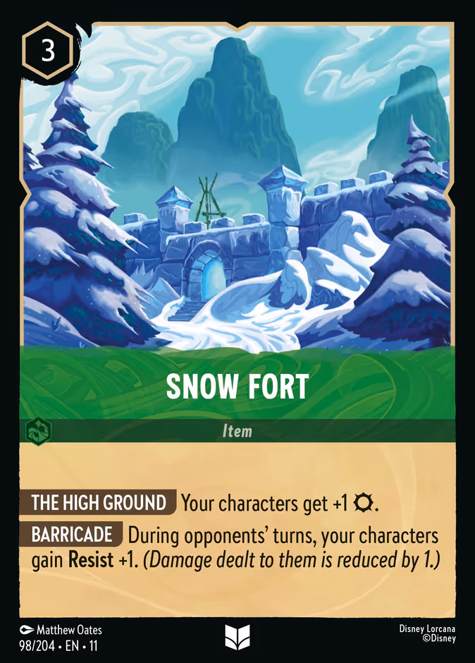 Snow Fort — Winterspell #98 (Disney Lorcana card)