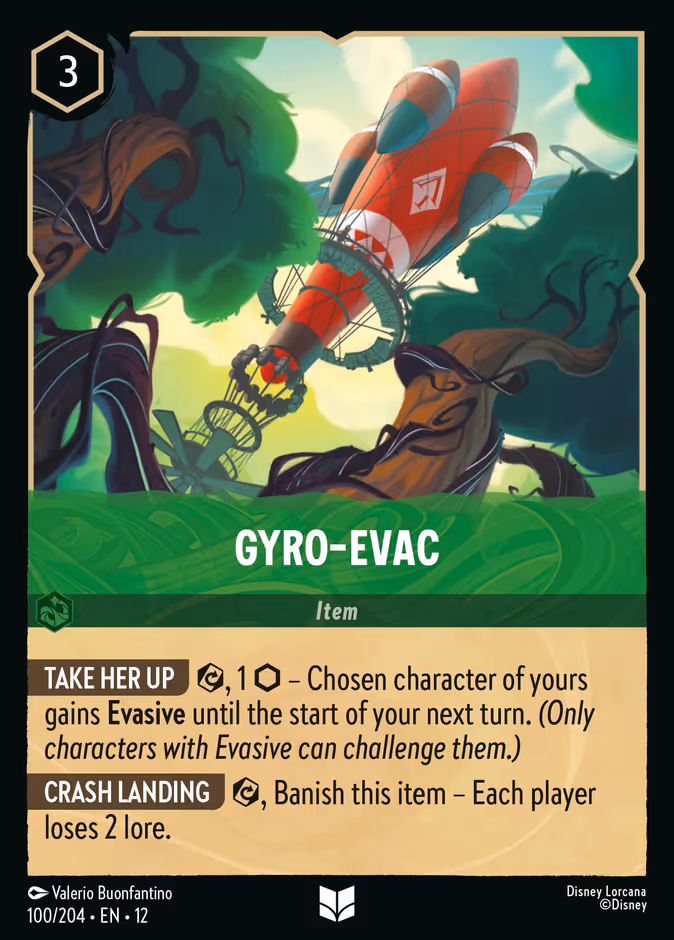 Gyro-Evac — Wilds Unknown #100 (Disney Lorcana card)