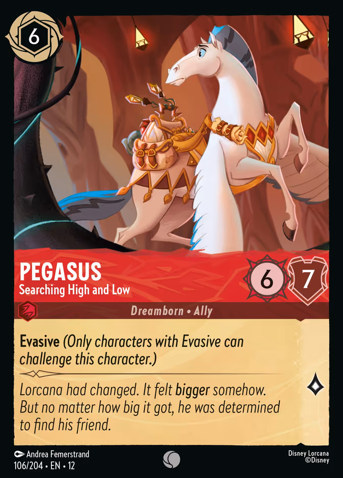 Pegasus - Searching High and Low — Wilds Unknown #106 (Disney Lorcana card)