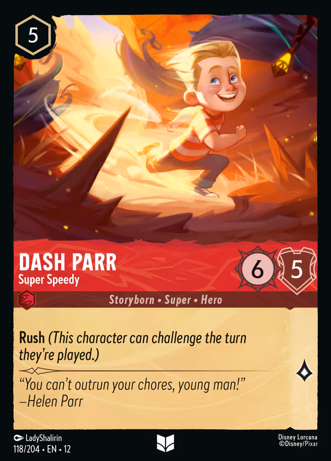 Dash Parr - Super Speedy — Wilds Unknown #118 (Disney Lorcana card)