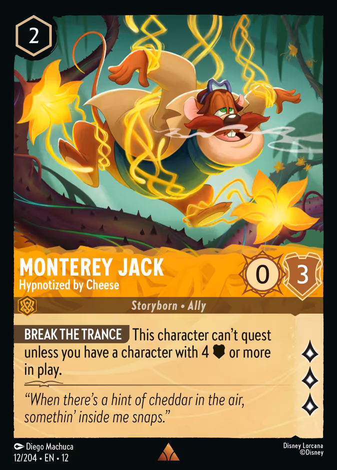 Monterey Jack - Hypnotized by Cheese — Wilds Unknown #12 (Disney Lorcana card)