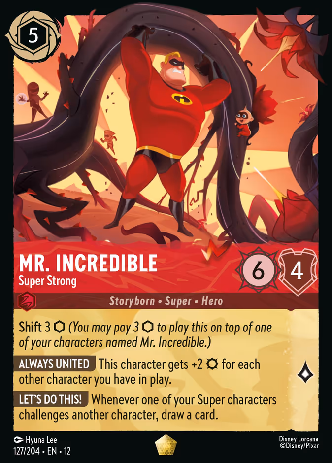 Mr. Incredible - Super Strong — Wilds Unknown #127 (Disney Lorcana card)