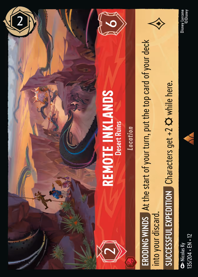 Remote Inklands - Desert Ruins — Wilds Unknown #135 (Disney Lorcana card)