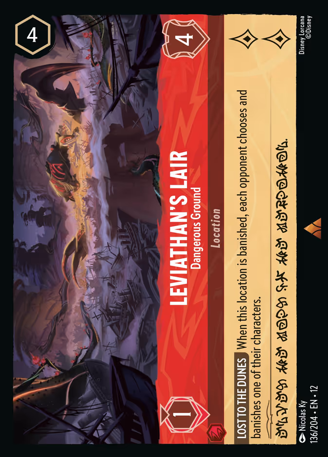 Leviathan's Lair - Dangerous Ground — Wilds Unknown #136 (Disney Lorcana card)