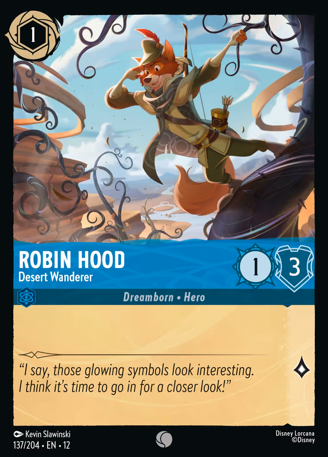 Robin Hood - Desert Wanderer — Wilds Unknown #137 (Disney Lorcana card)