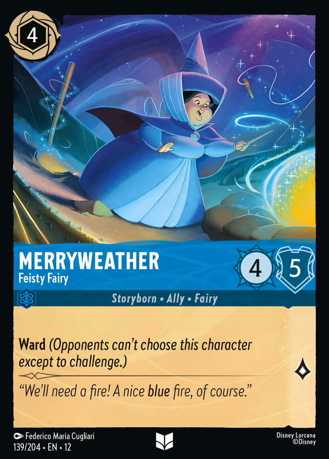 Merryweather - Feisty Fairy — Wilds Unknown #139 (Disney Lorcana card)
