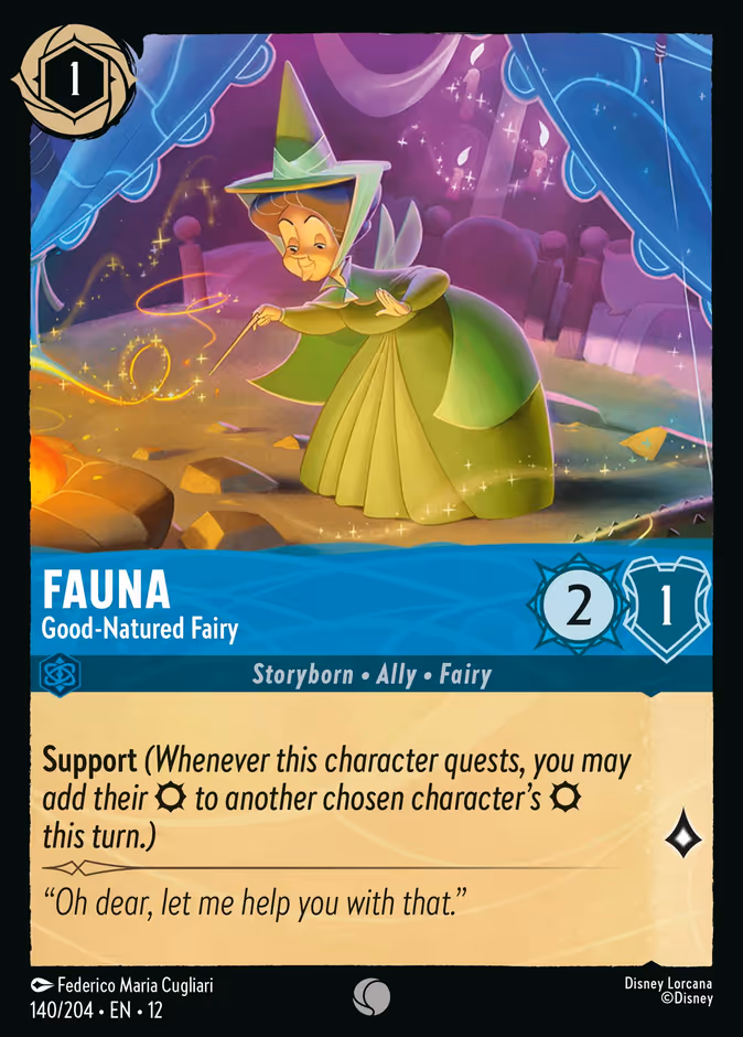 Fauna - Good-Natured Fairy — Wilds Unknown #140 (Disney Lorcana card)