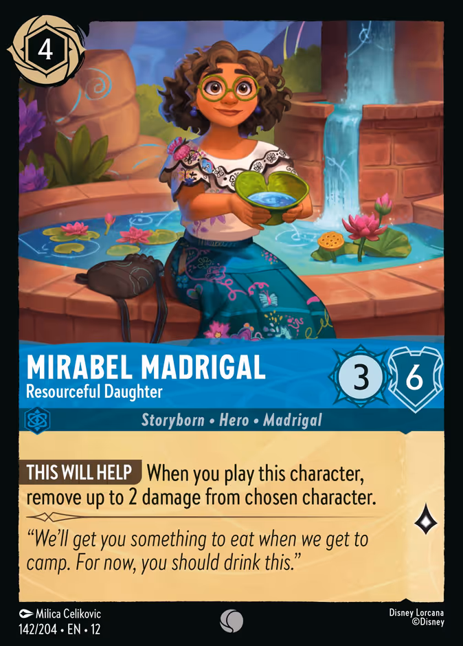 Mirabel Madrigal - Resourceful Daughter — Wilds Unknown #142 (Disney Lorcana card)