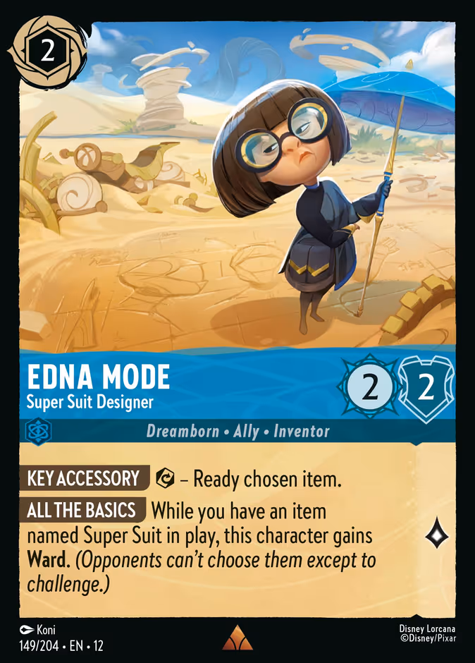 Edna Mode - Super Suit Designer — Wilds Unknown #149 (Disney Lorcana card)
