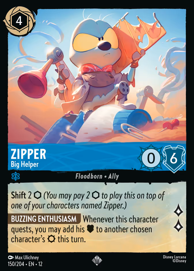Zipper - Big Helper — Wilds Unknown #150 (Disney Lorcana card)