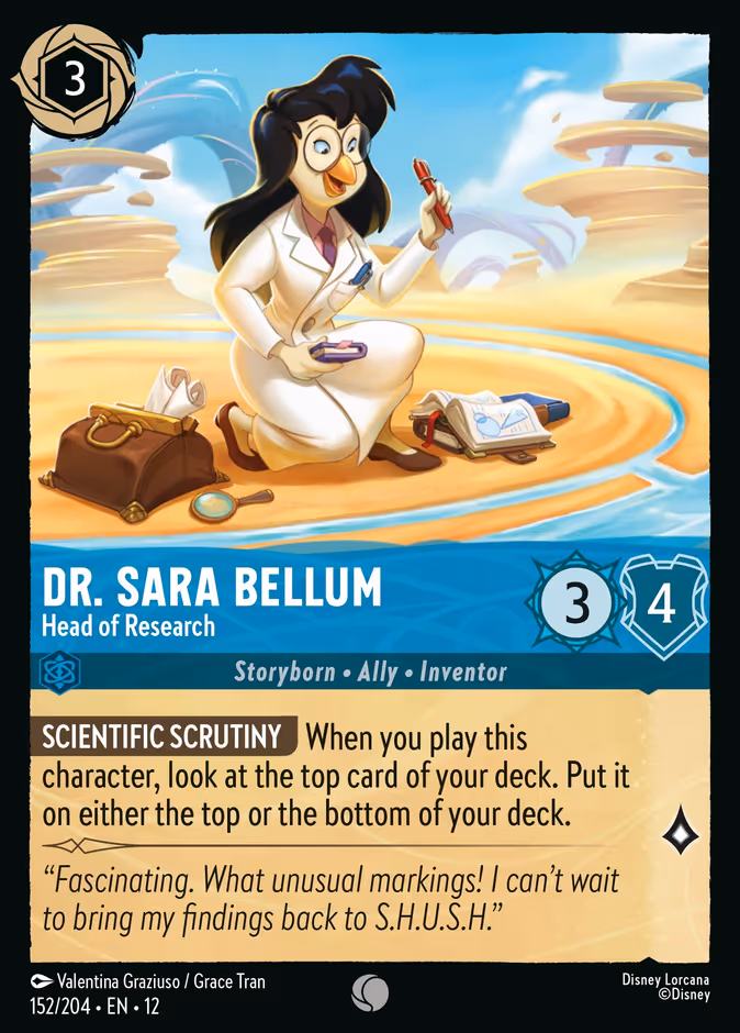 Dr. Sara Bellum - Head of Research — Wilds Unknown #152 (Disney Lorcana card)