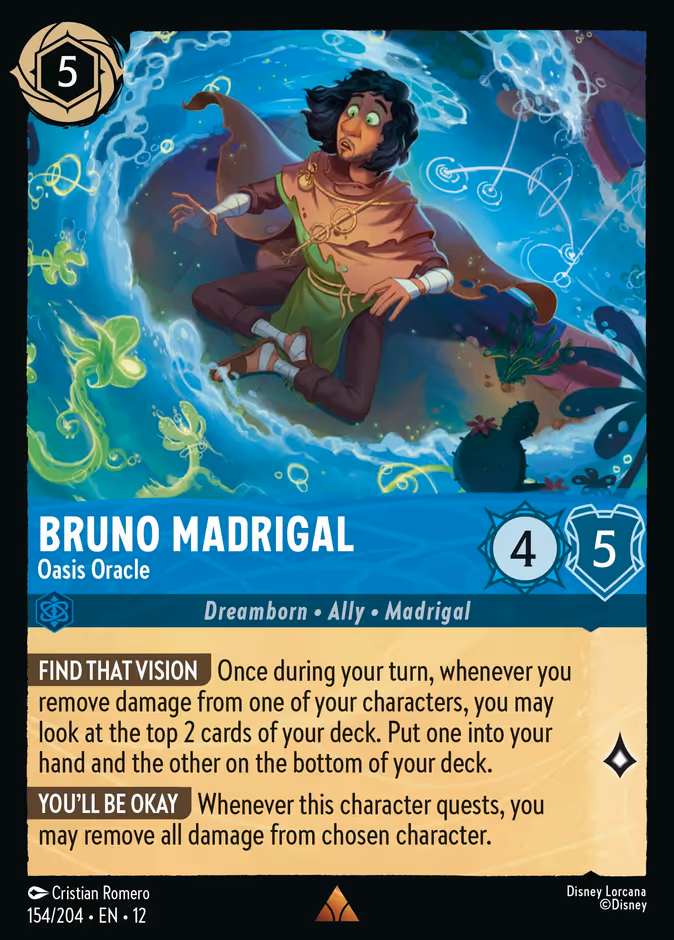 Bruno Madrigal - Oasis Oracle — Wilds Unknown #154 (Disney Lorcana card)