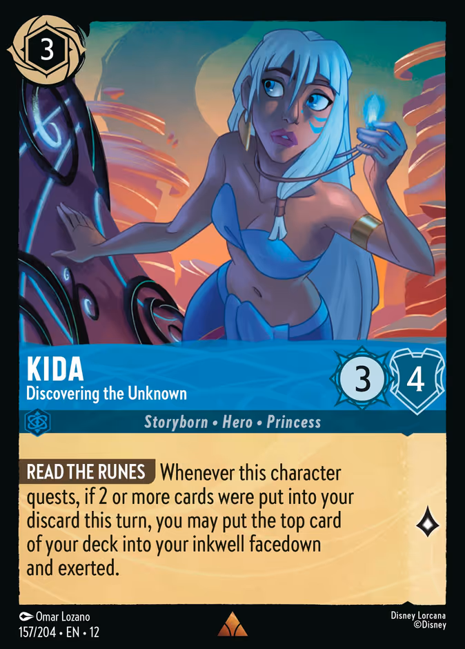 Kida - Discovering the Unknown — Wilds Unknown #157 (Disney Lorcana card)