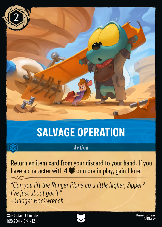 Salvage Operation — Wilds Unknown #165 (Disney Lorcana card)