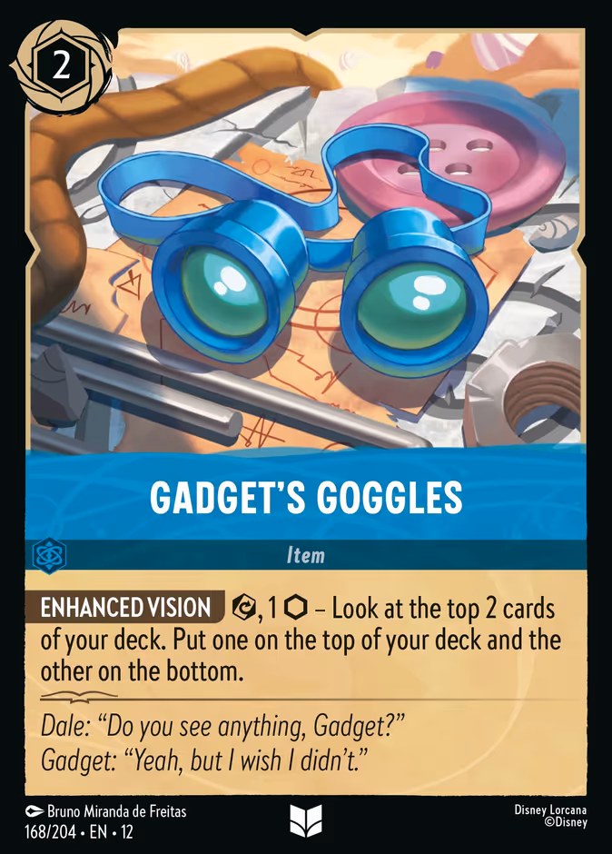 Gadget's Goggles — Wilds Unknown #168 (Disney Lorcana card)