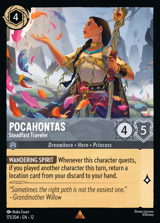 Pocahontas - Steadfast Traveler — Wilds Unknown #171 (Disney Lorcana card)