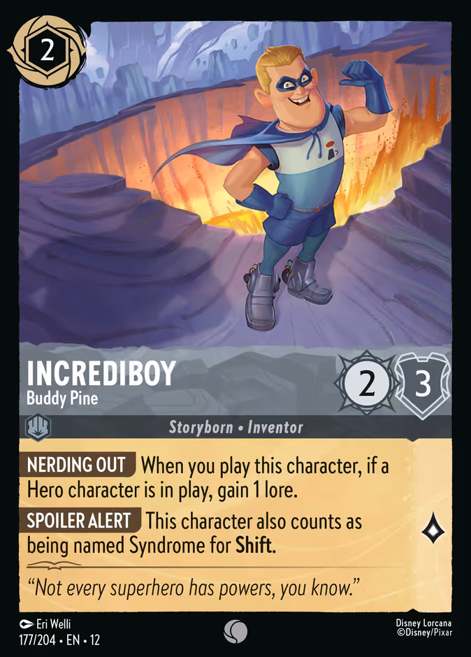 Incrediboy - Buddy Pine — Wilds Unknown #177 (Disney Lorcana card)