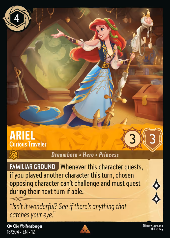 Ariel - Curious Traveler — Wilds Unknown #18 (Disney Lorcana card)