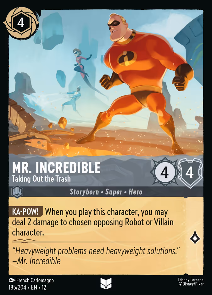 Mr. Incredible - Taking Out the Trash — Wilds Unknown #185 (Disney Lorcana card)