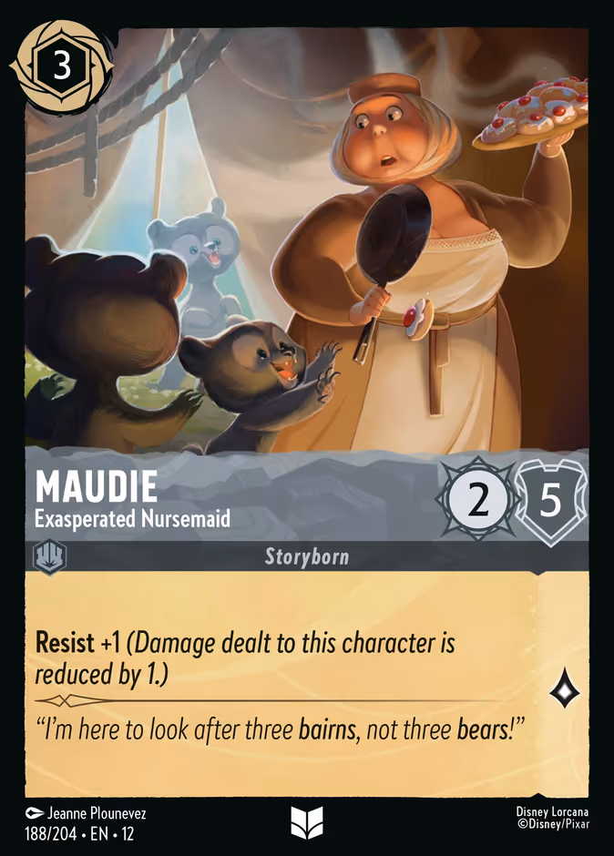 Maudie - Exasperated Nursemaid — Wilds Unknown #188 (Disney Lorcana card)