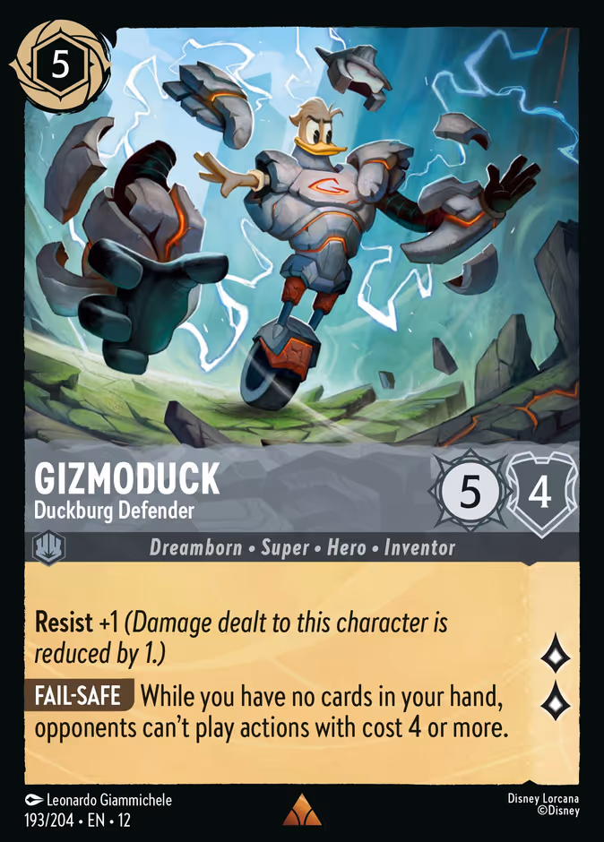 Gizmoduck - Duckburg Defender — Wilds Unknown #193 (Disney Lorcana card)