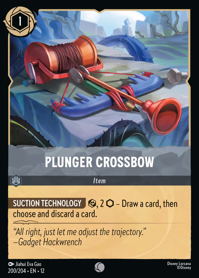 Plunger Crossbow — Wilds Unknown #200 (Disney Lorcana card)