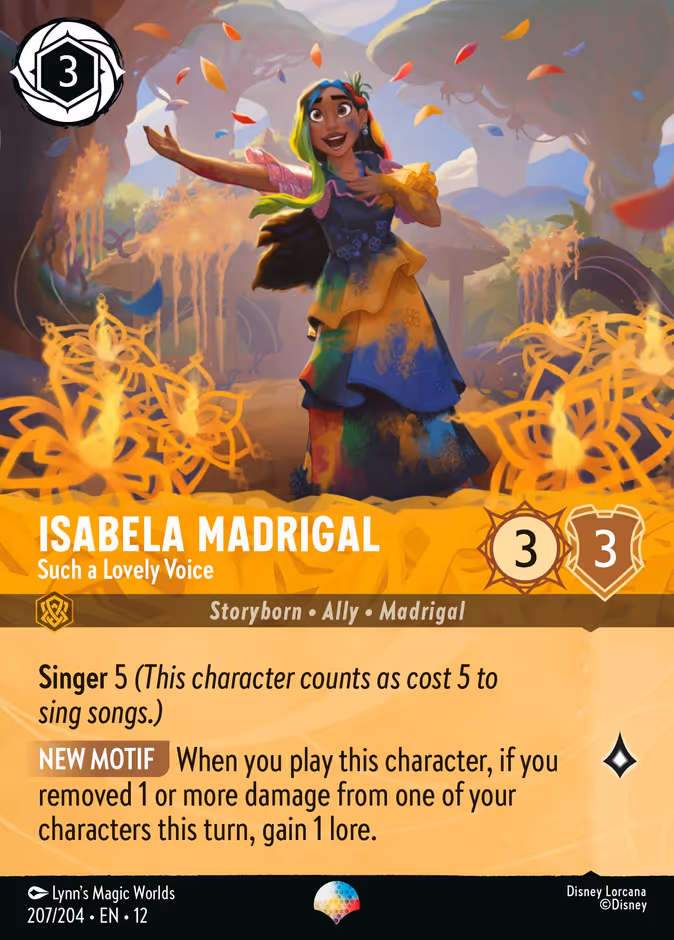 Isabela Madrigal - Such a Lovely Voice — Wilds Unknown #207 (Disney Lorcana card)