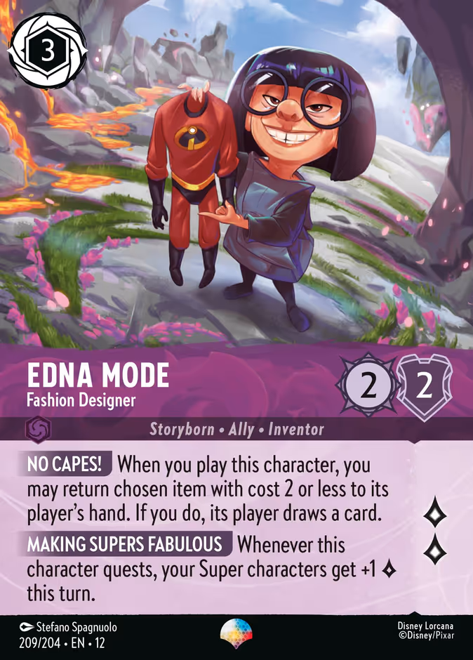 Edna Mode - Fashion Designer — Wilds Unknown #209 (Disney Lorcana card)