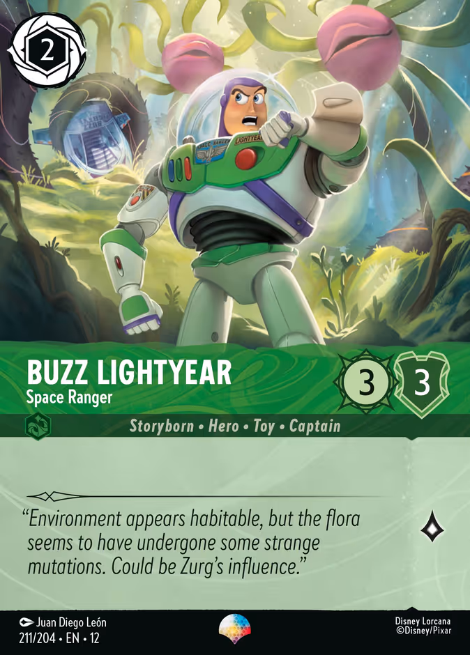 Buzz Lightyear - Space Ranger — Wilds Unknown #211 (Disney Lorcana card)
