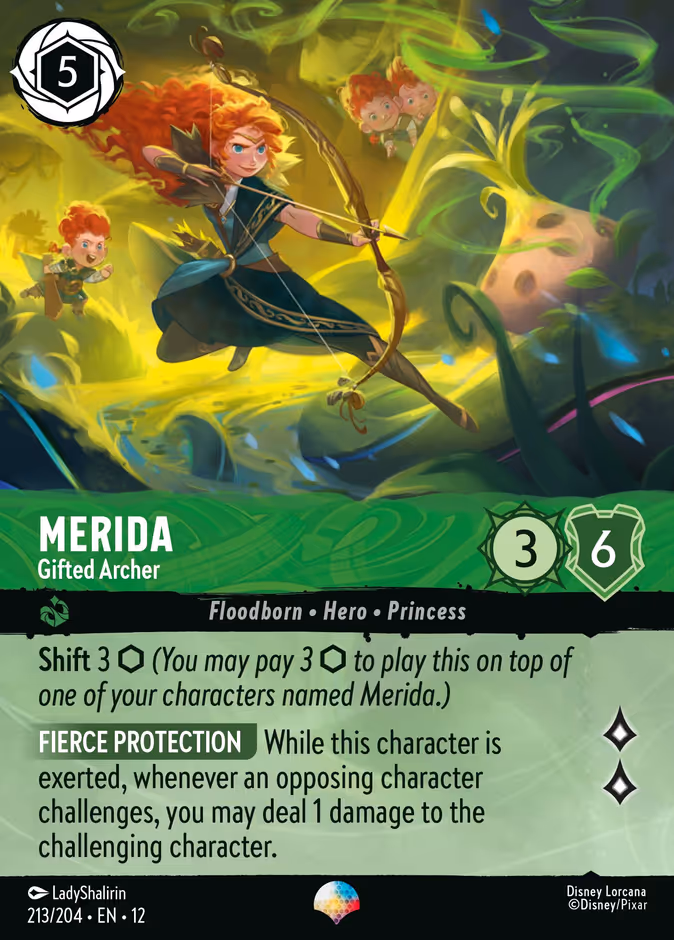 Merida - Gifted Archer — Wilds Unknown #213 (Disney Lorcana card)