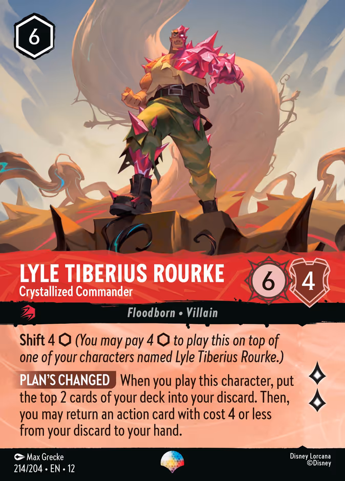 Lyle Tiberius Rourke - Crystallized Commander — Wilds Unknown #214 (Disney Lorcana card)