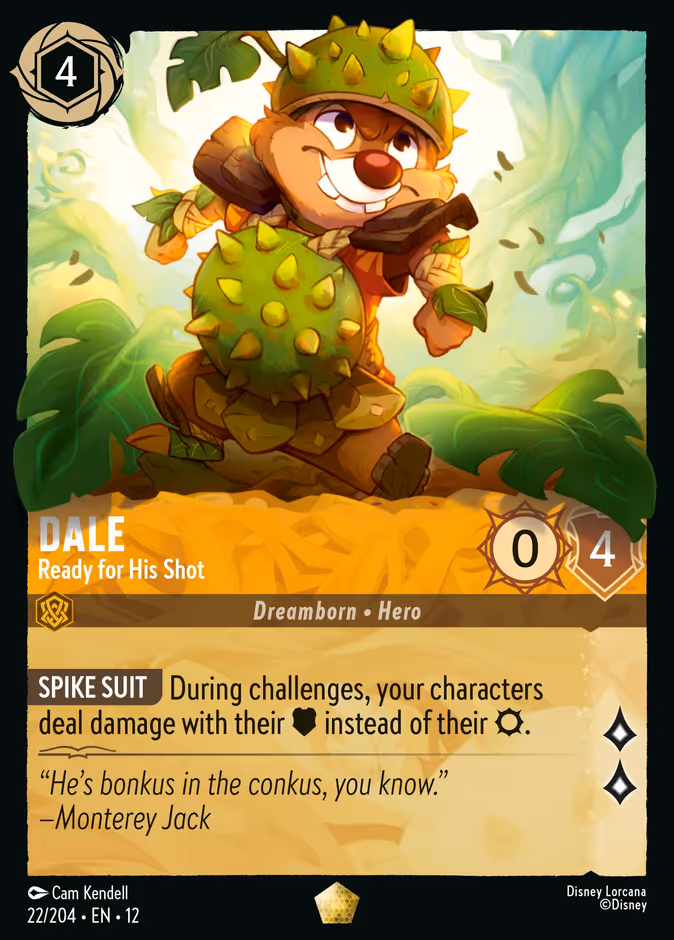 Dale - Ready for His Shot — Wilds Unknown #22 (Disney Lorcana card)