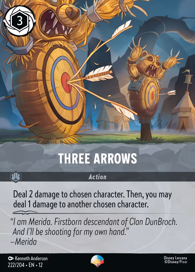 Three Arrows — Wilds Unknown #222 (Disney Lorcana card)