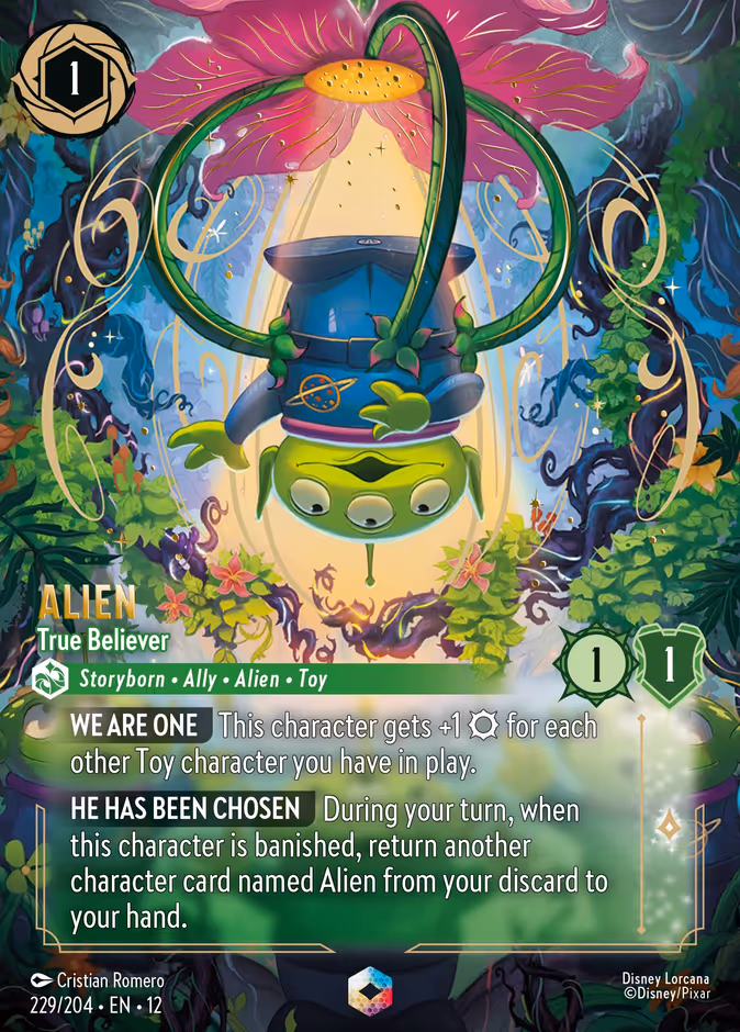 Alien - True Believer — Wilds Unknown #229 (Disney Lorcana card)