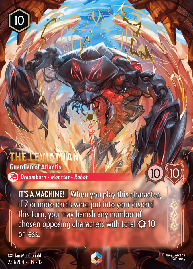 The Leviathan - Guardian of Atlantis — Wilds Unknown #233 (Disney Lorcana card)