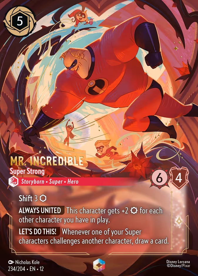 Mr. Incredible - Super Strong — Wilds Unknown #234 (Disney Lorcana card)
