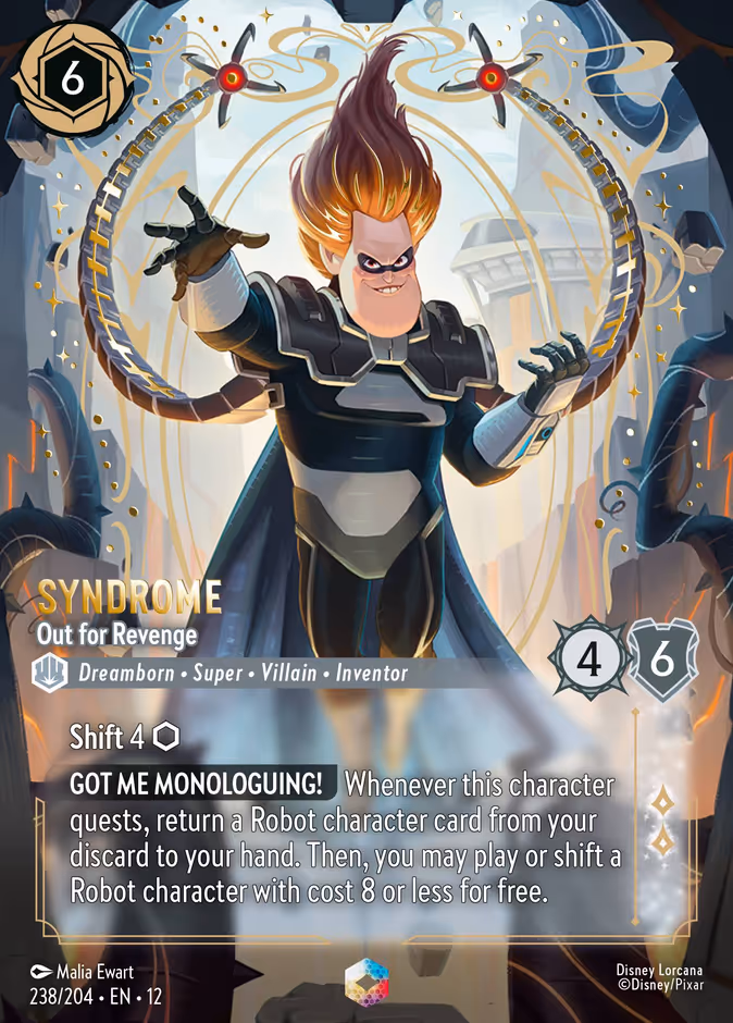 Syndrome - Out for Revenge — Wilds Unknown #238 (Disney Lorcana card)