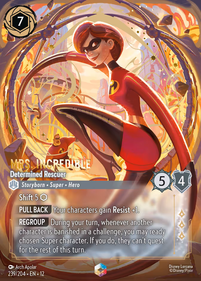 Mrs. Incredible - Determined Rescuer — Wilds Unknown #239 (Disney Lorcana card)