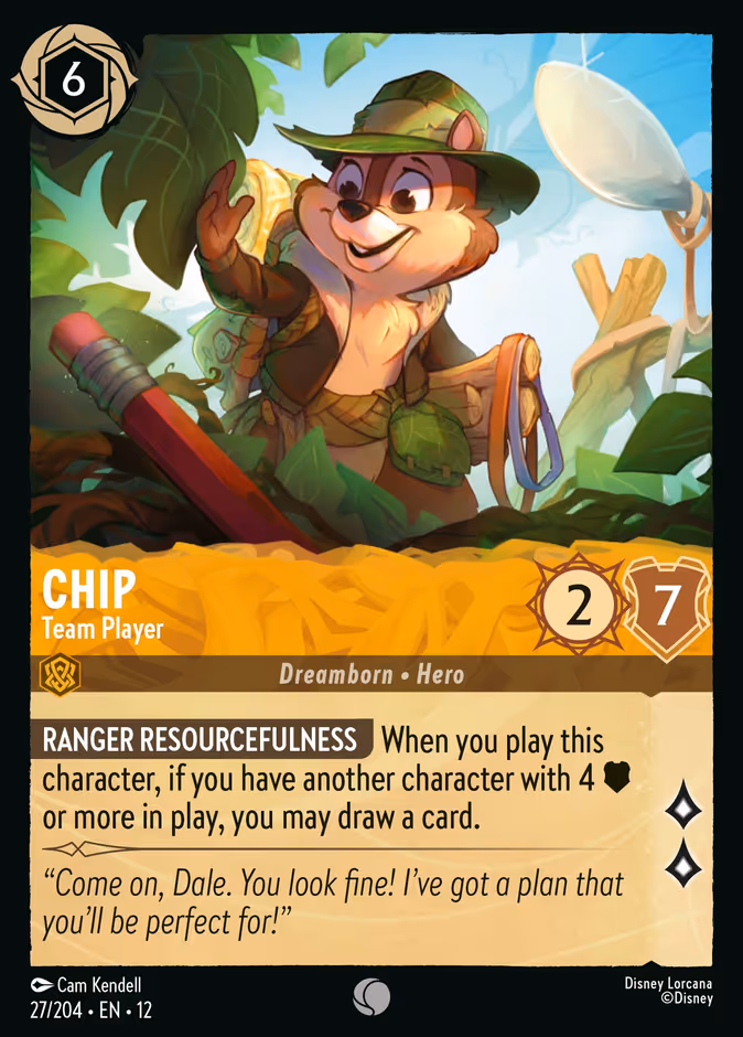 Chip - Team Player — Wilds Unknown #27 (Disney Lorcana card)