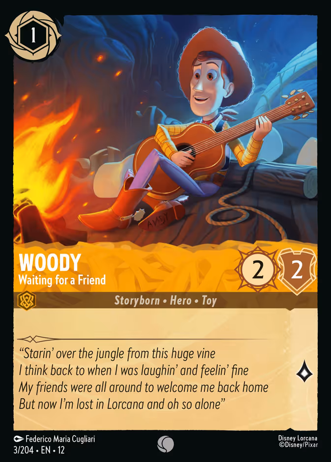 Woody - Waiting for a Friend — Wilds Unknown #3 (Disney Lorcana card)